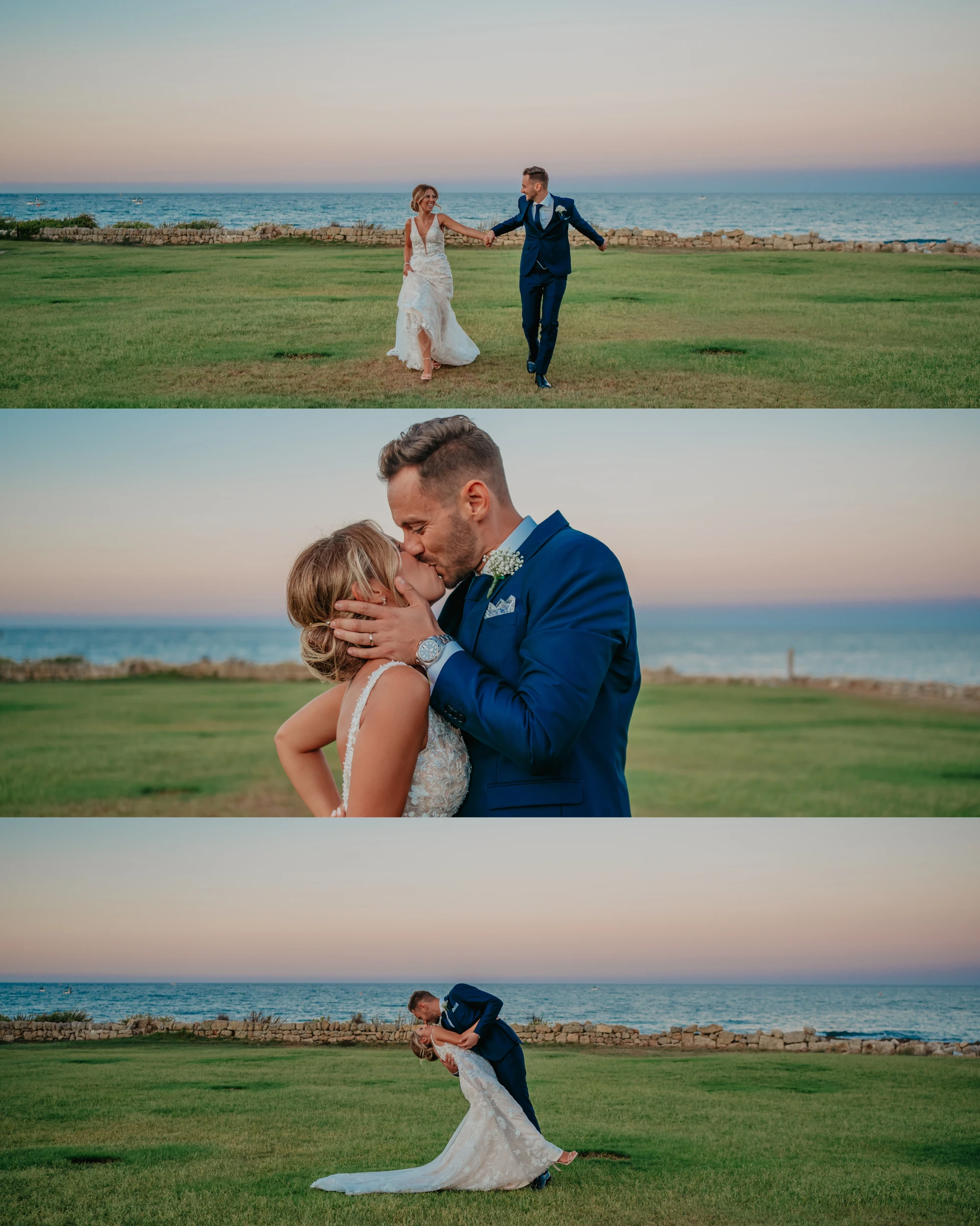 Emanuela Venuti fotografo matrimonio - sposi romantici al mare
